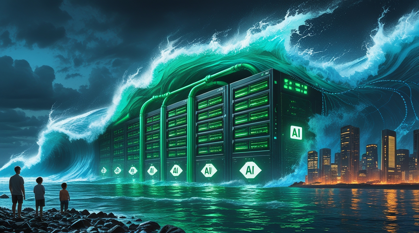 Foto: Leonardo AI | Consumo de água pela inteligencia artificial